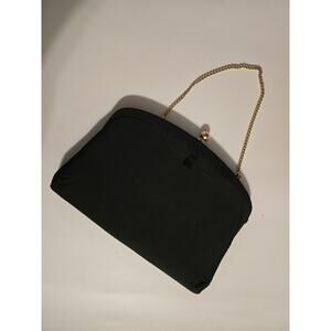 Vintage Clutch Purse with Gold Ball and Chain
